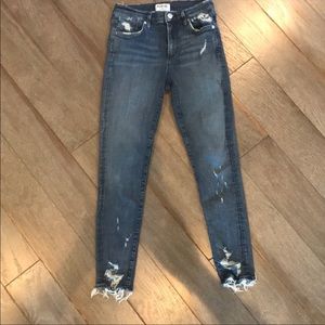 Agolde Frayed Ankle Jeans